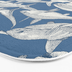 just sharks cobalt denim Bath Mat Gallery Image 3