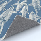 just sharks cobalt denim Rug Gallery Image 4