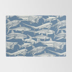 just sharks cobalt denim Rug Gallery Image 2