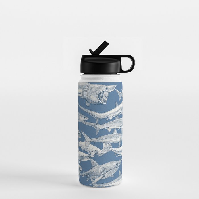 just sharks cobalt denim Water Bottle Gallery Image 1