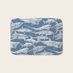 just sharks cobalt denim Bath Mat Gallery Image 1