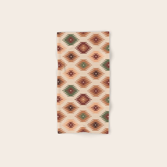 Southwest native Aztec diamonds kilim Bath Towel Gallery Image 1