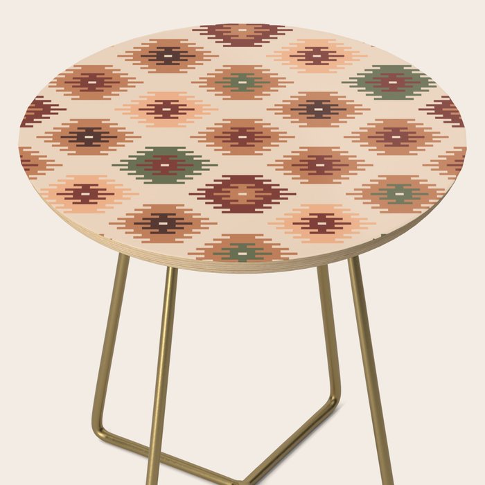 Southwest native Aztec diamonds kilim Side Table Gallery Image 2