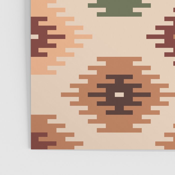 Southwest native Aztec diamonds kilim Poster Gallery Image 3