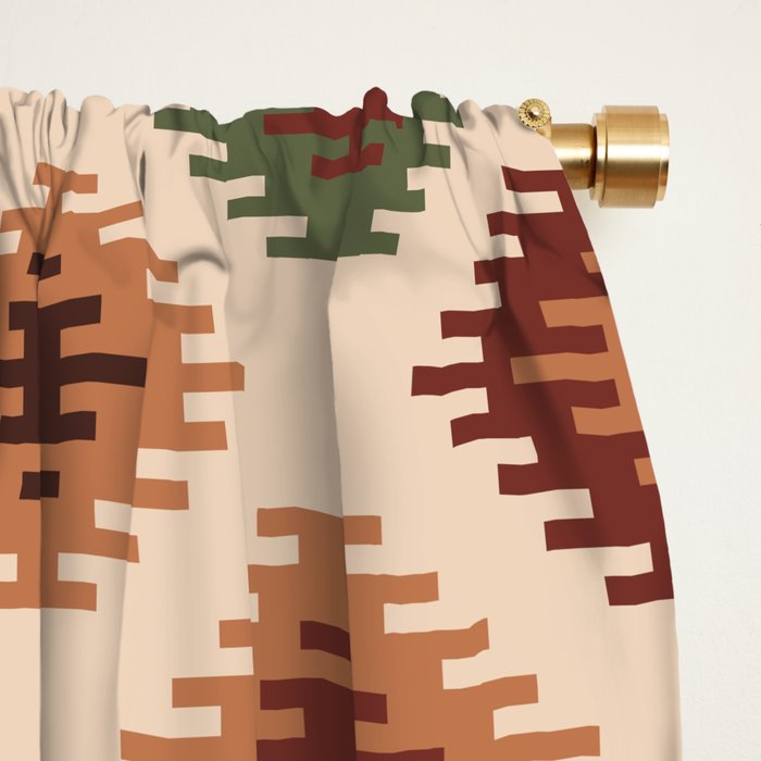 Southwest native Aztec diamonds kilim Window Curtain Gallery Image 2