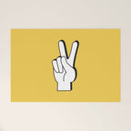 Peace Sign yellow Welcome Mat Gallery Image 1