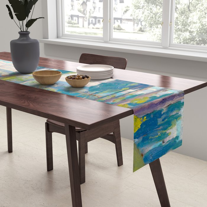 Ludovit Csordak,View of Spisska Nova Ves Table Runner Gallery Image 2