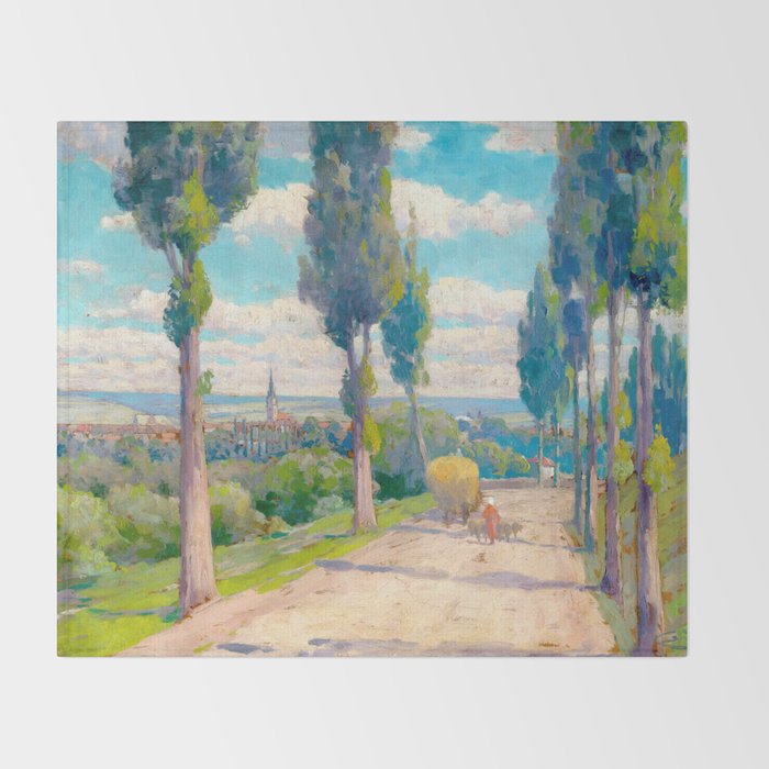 Ludovit Csordak,View of Spisska Nova Ves Throw Blanket Gallery Image 2