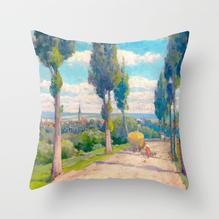 Ludovit Csordak,View of Spisska Nova Ves Throw Pillow Gallery Image 6