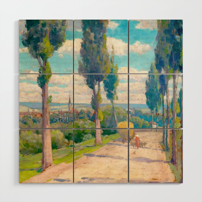 Ludovit Csordak,View of Spisska Nova Ves Wood Wall Art Gallery Image 1