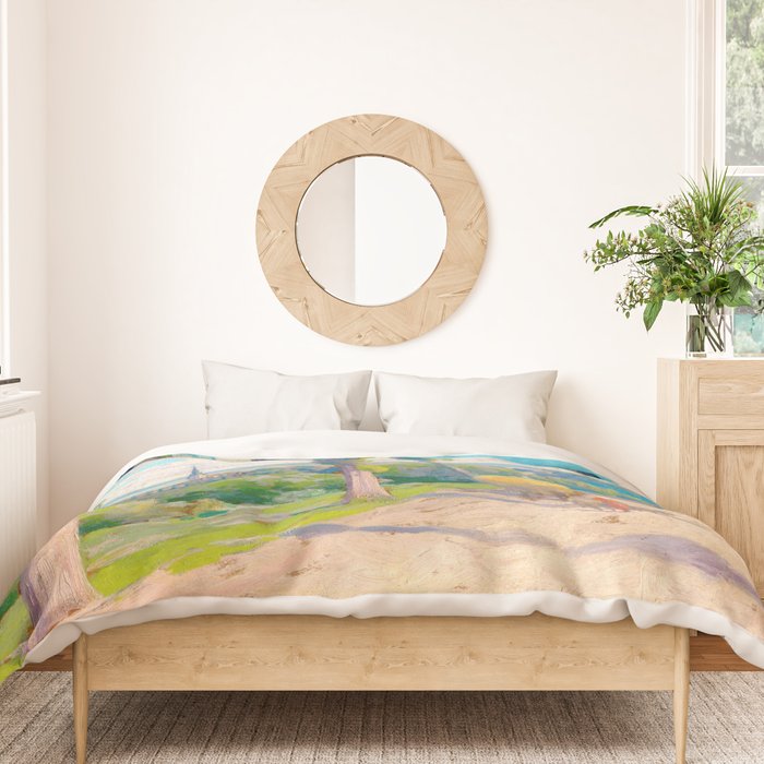 Ludovit Csordak,View of Spisska Nova Ves Duvet Cover Gallery Image 3