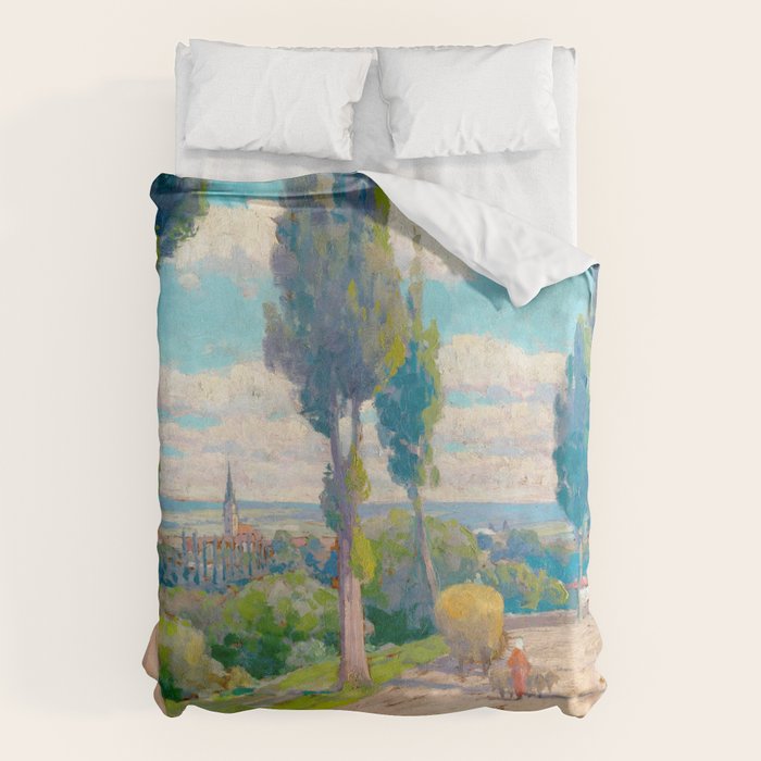 Ludovit Csordak,View of Spisska Nova Ves Duvet Cover Gallery Image 1