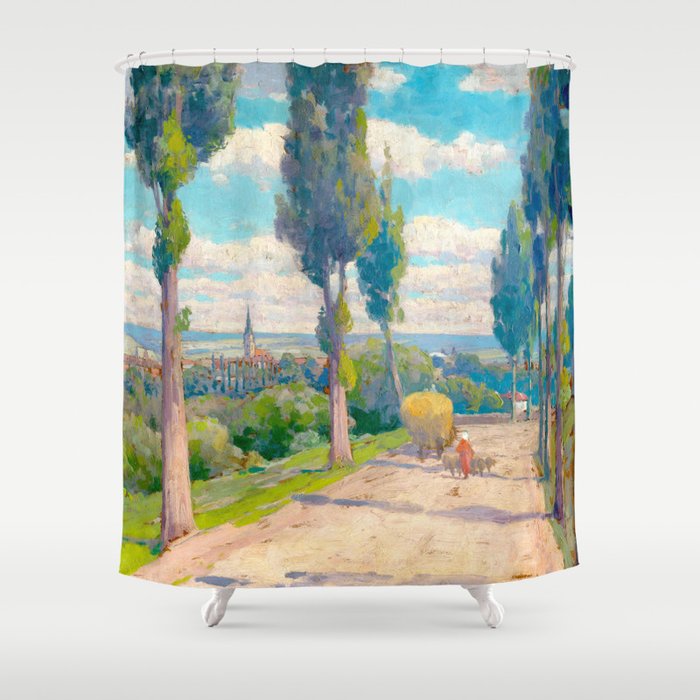 Ludovit Csordak,View of Spisska Nova Ves Shower Curtain Gallery Image 1