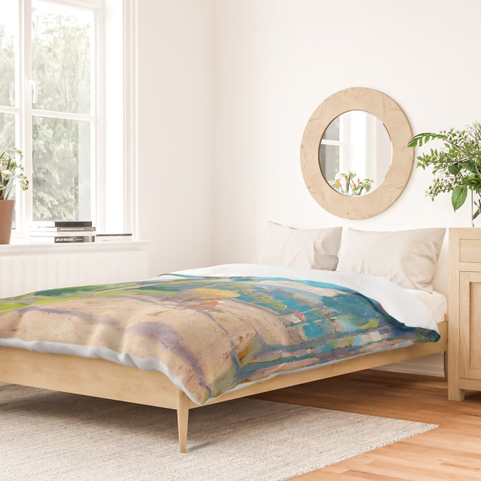 Ludovit Csordak,View of Spisska Nova Ves Duvet Cover Gallery Image 2