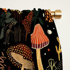 Dark Forest Magic Mushrooms Art Window Curtain Gallery Image 2
