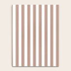 Mocha Double Stripes Brown and White Vertical Stripe Pattern Notebook Gallery Image 4