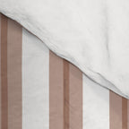 Mocha Double Stripes Brown and White Vertical Stripe Pattern Comforter Gallery Image 4
