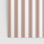Mocha Double Stripes Brown and White Vertical Stripe Pattern Poster Gallery Image 3