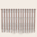 Mocha Double Stripes Brown and White Vertical Stripe Pattern Wall Hanging Gallery Image 1