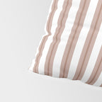 Mocha Double Stripes Brown and White Vertical Stripe Pattern Pillow Sham Gallery Image 4
