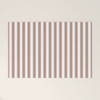 Mocha Double Stripes Brown and White Vertical Stripe Pattern Welcome Mat Gallery Image 1