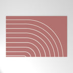 Minimal Arch LII Rose Modern Geometric Lines Welcome Mat Gallery Image 1