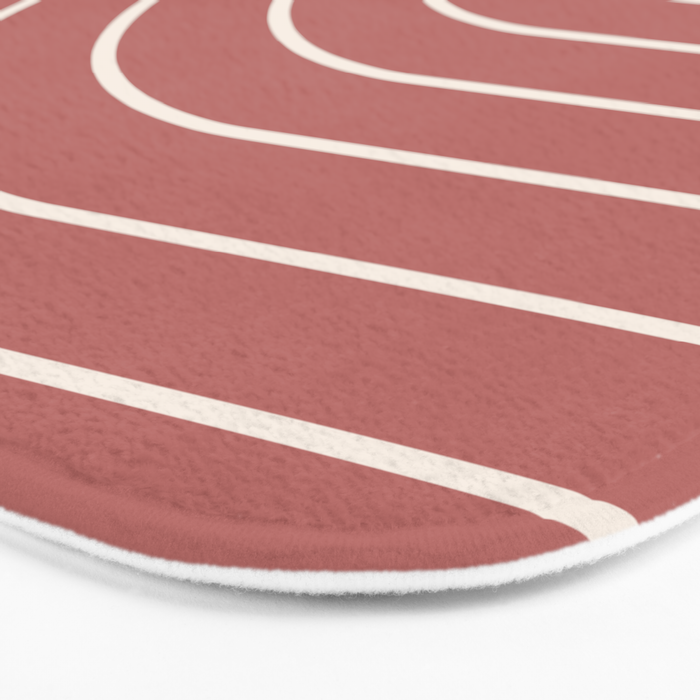 Minimal Arch LII Rose Modern Geometric Lines Bath Mat Gallery Image 3