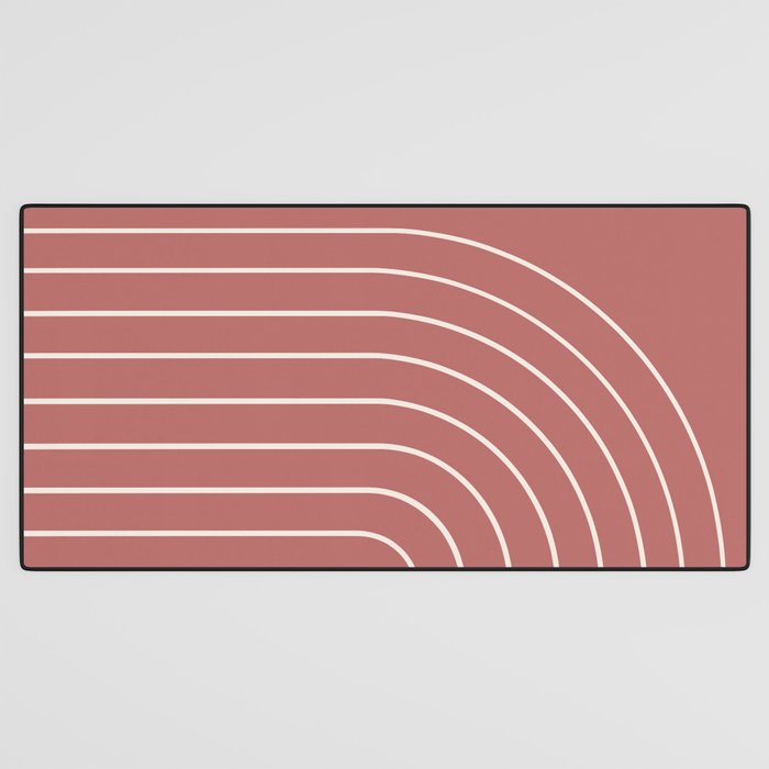 Minimal Arch LII Rose Modern Geometric Lines Desk Mat Gallery Image 3