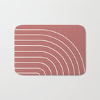 Minimal Arch LII Rose Modern Geometric Lines Bath Mat Gallery Image 1