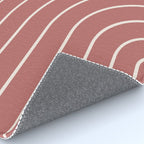 Minimal Arch LII Rose Modern Geometric Lines Rug Gallery Image 4