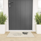 Monstera Leaf Drawing Welcome Mat Gallery Image 3