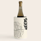Monstera Leaf Drawing Wine Chiller Gallery Image 1