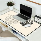 Monstera Leaf Drawing Desk Mat Gallery Image 2