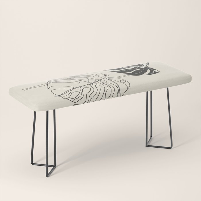 Monstera Leaf Drawing Bench Gallery Image 1