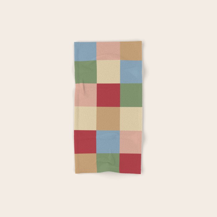 Bold Vintage Checks Pattern - Large XXI Bath Towel Gallery Image 1