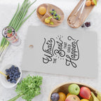 What's The Best That Could Happen Typography Print Wall Art Home Decor Cutting Board Gallery Image 2