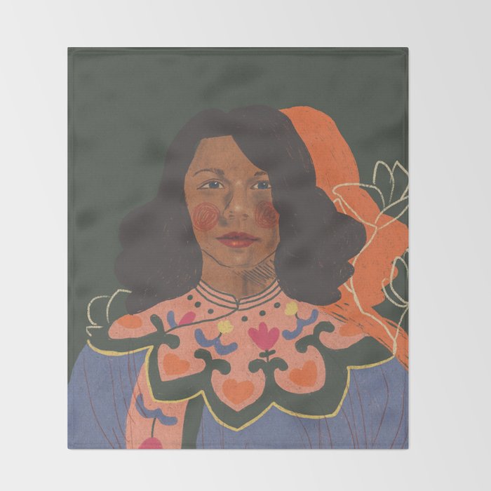 Tretchikoff lady Throw Blanket Gallery Image 2