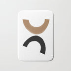 Beige and Black Collage Bath Mat Gallery Image 1