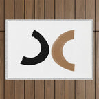 Beige and Black Collage Outdoor Rug Gallery Image 1