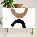 Beige and Black Collage Credenza Gallery Image 1