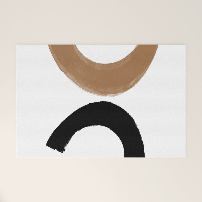 Beige and Black Collage Welcome Mat Gallery Image 1