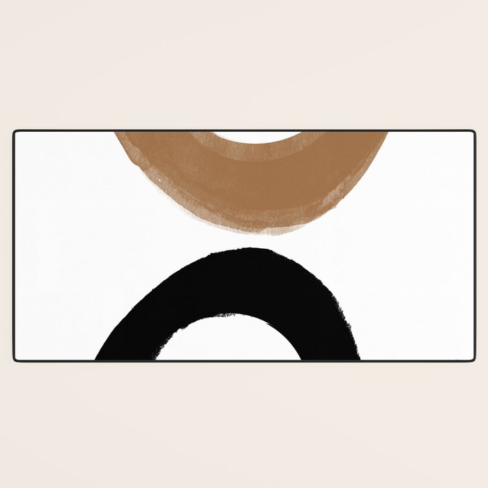Beige and Black Collage Desk Mat Gallery Image 3