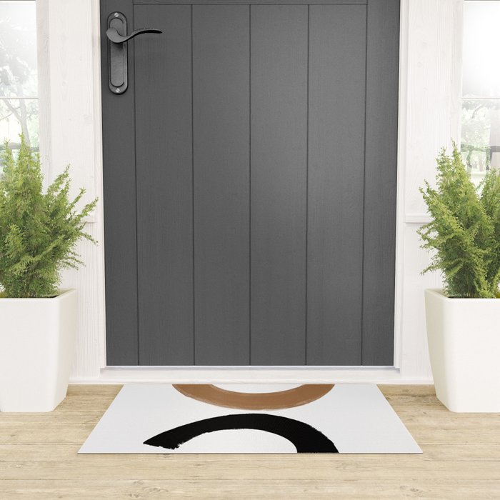 Beige and Black Collage Welcome Mat Gallery Image 3