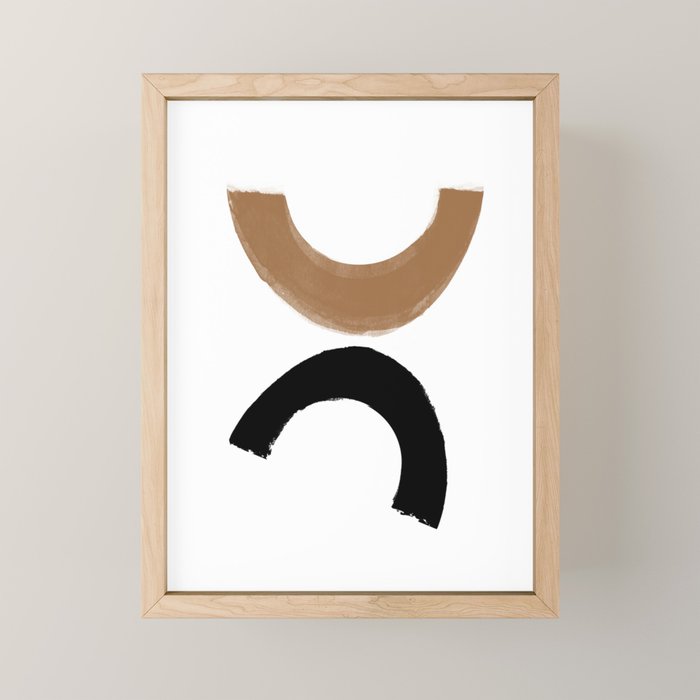 Beige and Black Collage Mini Art Print Gallery Image 1