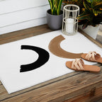 Beige and Black Collage Outdoor Rug Gallery Image 2