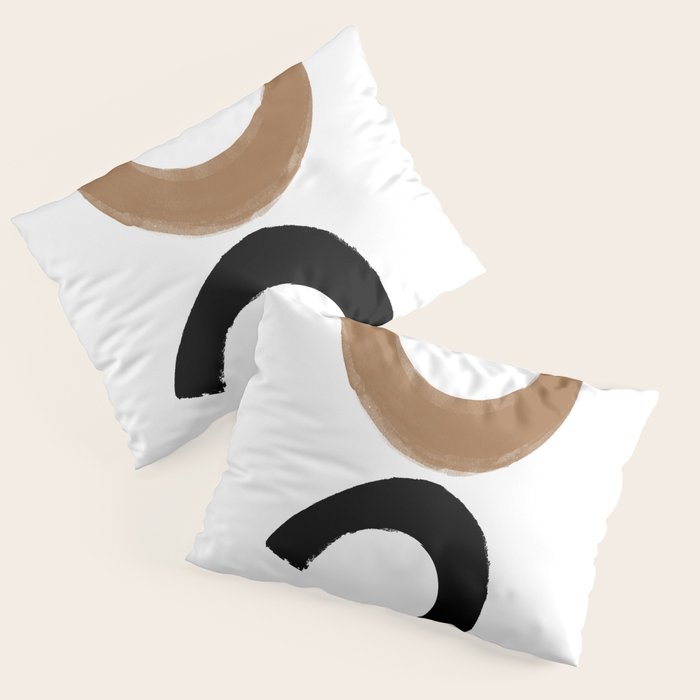 Beige and Black Collage Pillow Sham Gallery Image 3
