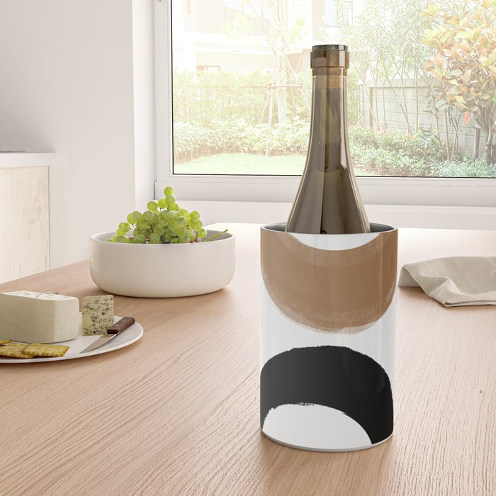 Beige and Black Collage Wine Chiller Gallery Image 4