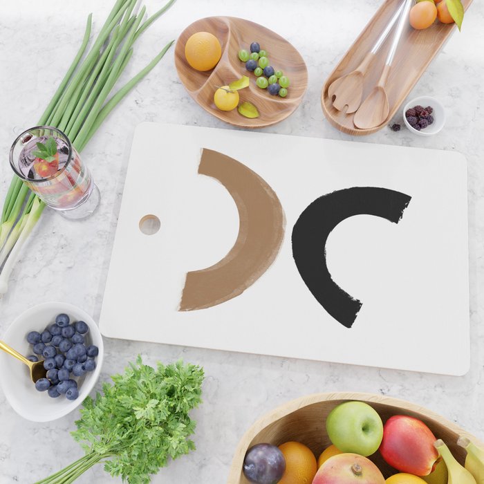 Beige and Black Collage Cutting Board Gallery Image 2