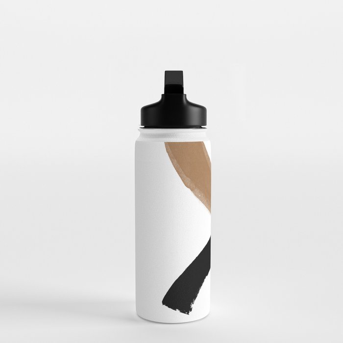 Beige and Black Collage Water Bottle Gallery Image 3