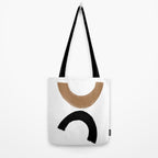 Beige and Black Collage Tote Bag Gallery Image 2